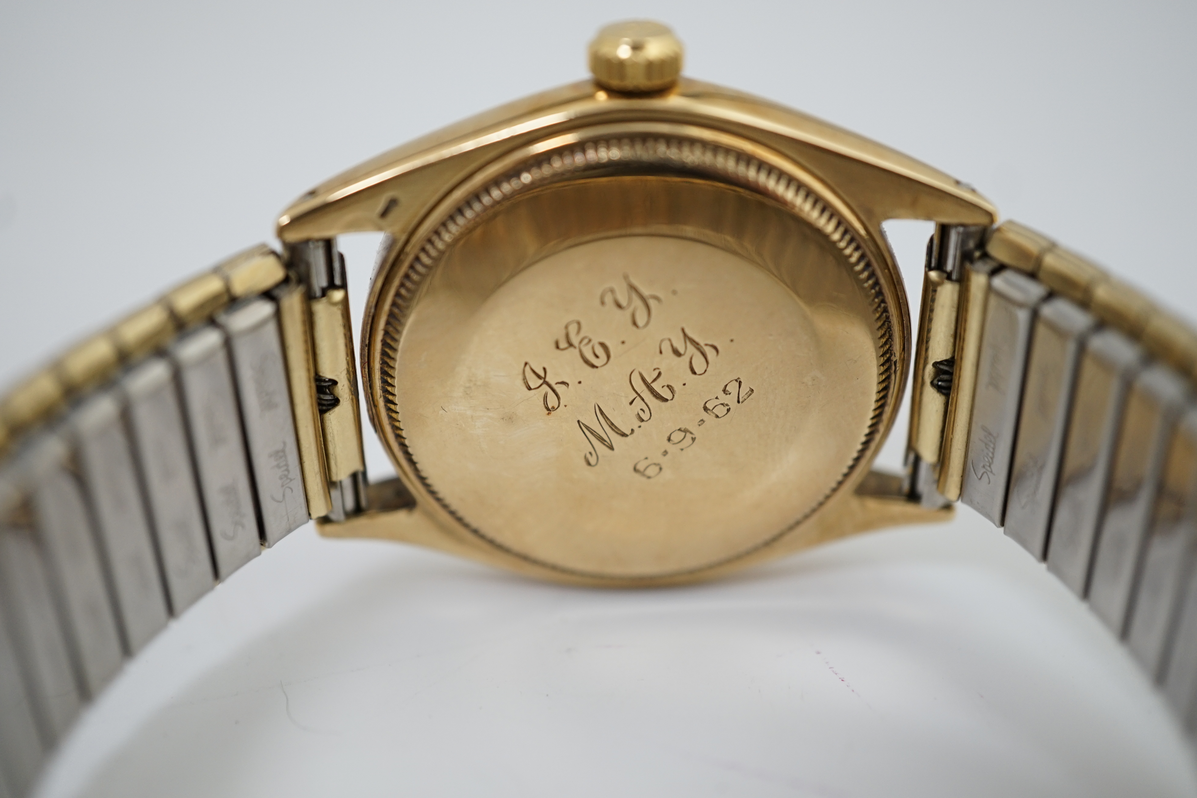 A gentleman's early 1960's 9ct gold Rolex Oyster Perpetual wrist watch